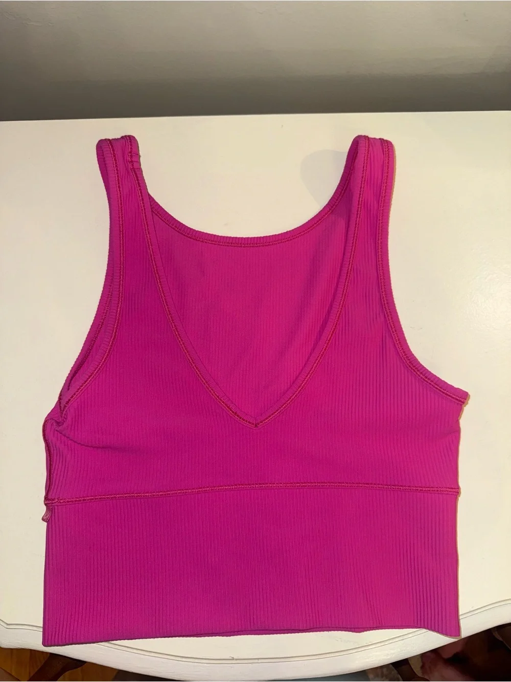Lululemon power ribbed fuchsia tank, Reversible can be worn many ways!